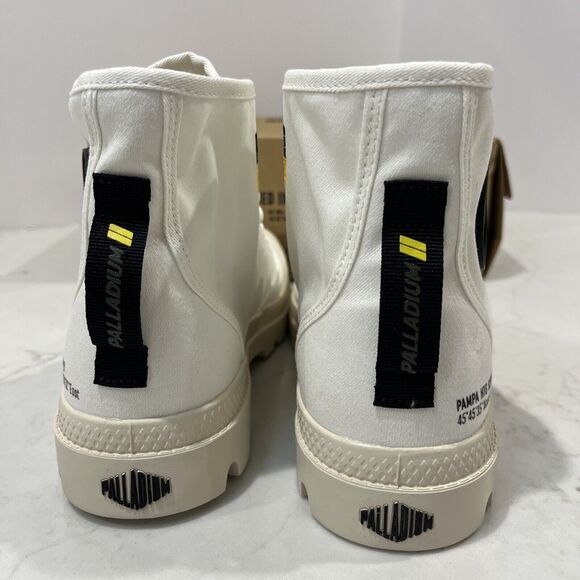 Palladium Pampa HI Htg Supply Star White Combat Boots M 8‎ , W 9.5 Canvas NEW main image 8